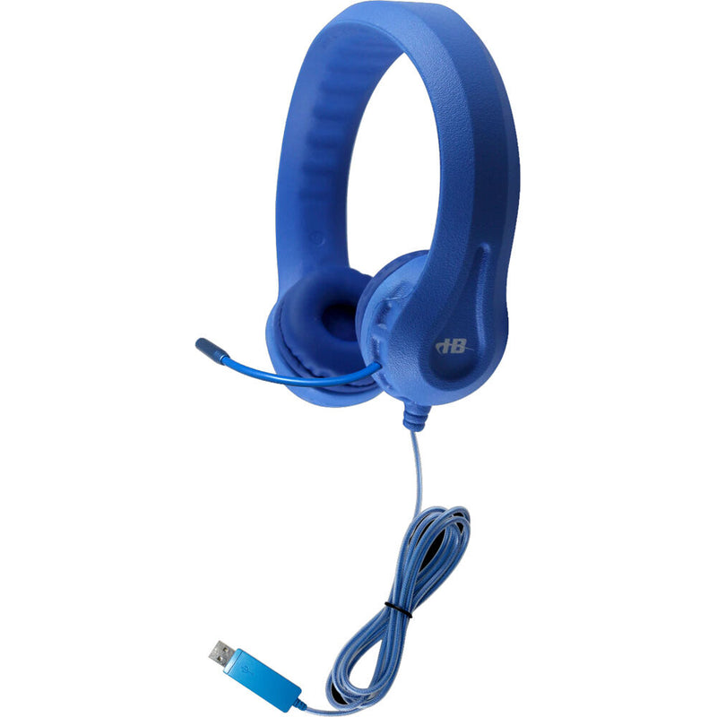 HamiltonBuhl Kids Flex-Phones USB Headset with Gooseneck Microphone (Blue)