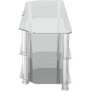 AVF Group 45" Classic Corner Glass TV Stand with Cable Management (Chrome with Clear Glass)
