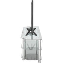AVF Group 45" Classic Corner Glass TV Stand with Cable Management (Chrome with Clear Glass)