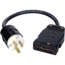 Laird Digital Cinema 3-Prong 12/3 15-Amp AC Male to Female Bates Connector Adapter Cable (2')
