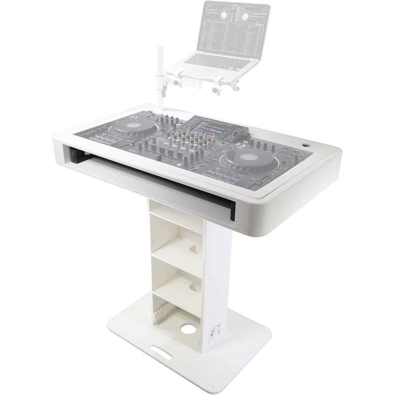 ProX DJ Control Tower / Podium Travel Stand for DJ Controllers (White)