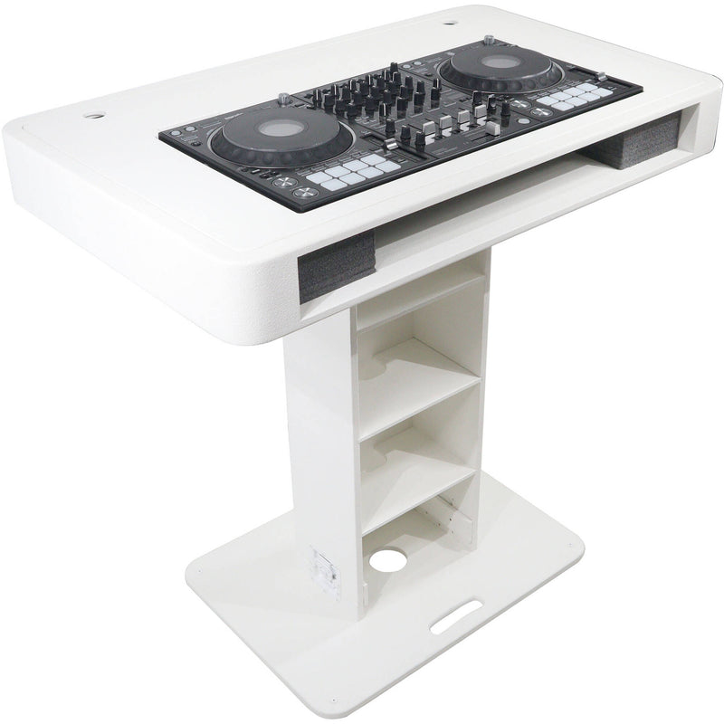 ProX DJ Control Tower / Podium Travel Stand for DJ Controllers (White)