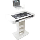 ProX DJ Control Tower / Podium Travel Stand for DJ Controllers (White)