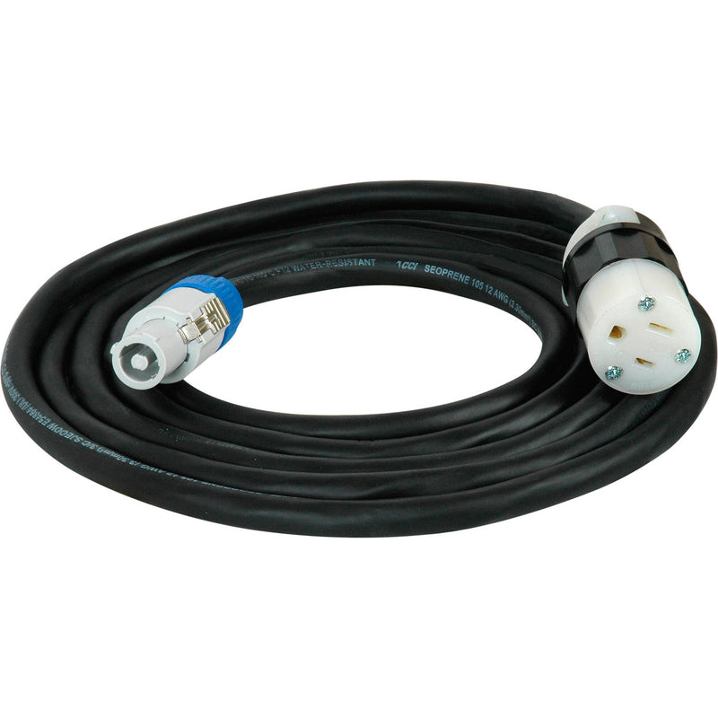 Laird Digital Cinema Neutrik powerCON 3-Pole 15A Type B to AC Female Receptacle Power Cable (3')
