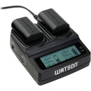 Watson Duo LCD Charger II Kit with Two NP-FP/FH/FV Battery Adapter Plates
