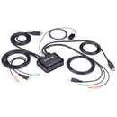 Black Box 2-Port UHD 4K60 Desktop DisplayPort Cable KVM Switch