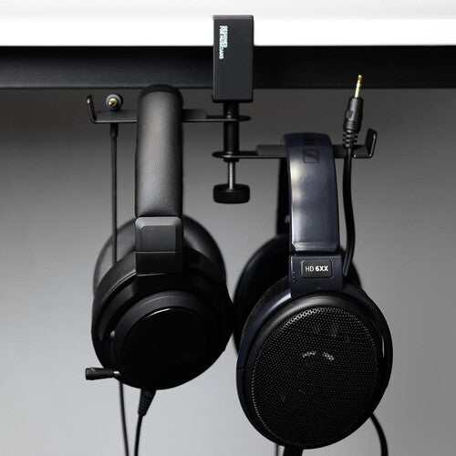 ADV. Dual Suspension 360&ordm; Desk-Mount Twin Headphones Hanger (Blue)
