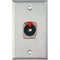TecNec 1-Gang Wall Plate with Latching 1/4" TRS Connector (Gray Lexan)