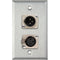TecNec 1-Gang Wall Plate with with XLR Male & Female Connectors (Gray Lexan)