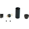 Cable Techniques Low-Profile Right-Angle Mini-XLR 3-Pin Male Connector with Adjustable Exit (Standard Outlet, Black Cap)