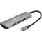 Tera Grand 4-Port USB 3.1 Gen 1 Hub with Power Delivery Port (Gray)