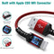 Tera Grand C89 MFi Certified Lightning to USB Sync and Charging Cable (4', Red/Black)