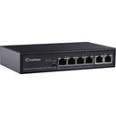 GEOVISION GV-APOE0400 6-Port Unmanaged PoE Switch with 4 PSE/PoE Ports and 2 Uplink Ports