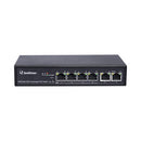 GEOVISION GV-APOE0400 6-Port Unmanaged PoE Switch with 4 PSE/PoE Ports and 2 Uplink Ports