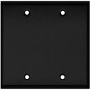 My Custom Shop Dual-Gang Blank Wall Plate (Black Anodized Aluminum)