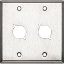 My Custom Shop 2-Gang 2-Punch Stainless Steel Wall Plate