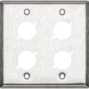 My Custom Shop 2-Gang 4-Punch Stainless Steel Wall Plate
