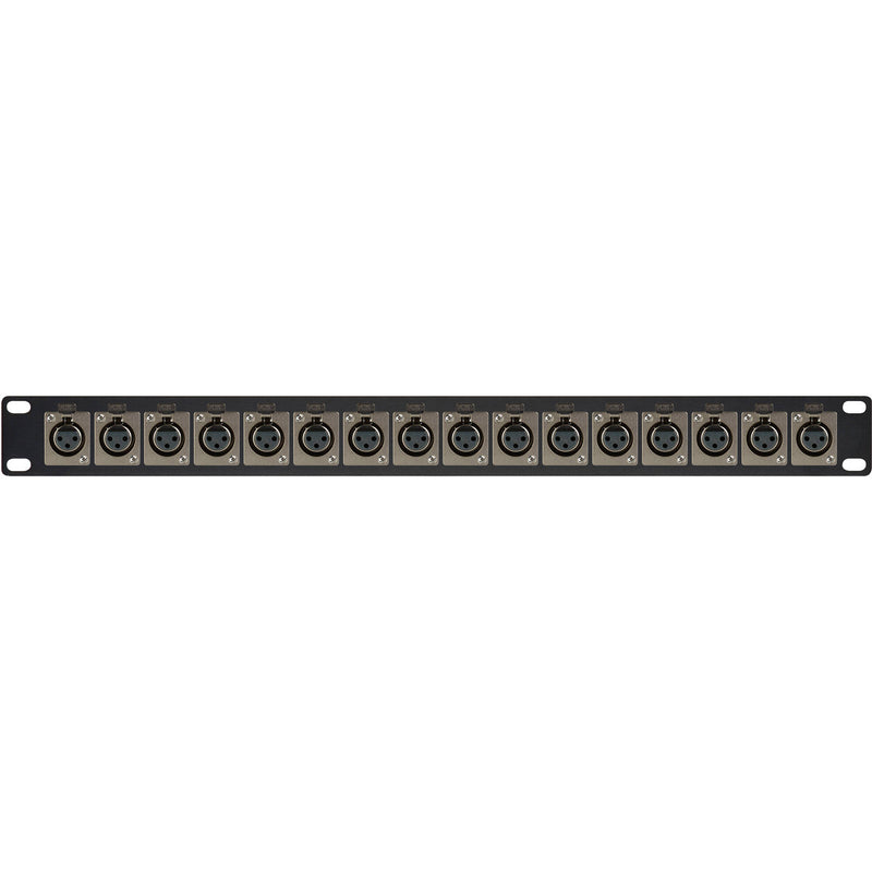 My Custom Shop Feedthrough Patch Panel 16 x Female to Female XLR (1 RU)