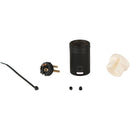 Cable Techniques Low-Profile Right-Angle XLR 3-Pin Male Connector (Standard Outlet, B-Shell, White Cap)