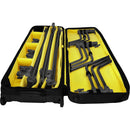 Impact 3x C-Stand with Turtle Base, Grip Head, 40" Extension Arm & Rolling Case Kit