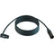 Cable Techniques Low-Profile Right-Angle XLR Female to Straight XLR Male Stage & Studio Mic Cable (Black Ring/Cap, 50')