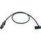 Cable Techniques Straight XLR Female to Low-Profile Right-Angle XLR Male Stage & Studio Mic Cable (Black Ring/Cap, 3')