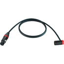 Cable Techniques Straight XLR Female to Low-Profile Right-Angle XLR Male Stage & Studio Mic Cable (Red Ring/Cap, 6')