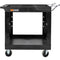 Luxor 32x18" Heavy-Duty Industrial Cart w/Two Shelves With Ladder Holder, Storage Hooks, And Spool Holder