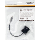 Rocstor USB Type-C Male to HDMI Female Adapter (6", Black)