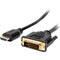 Rocstor HDMI Male to DVI-D Male Cable (6', Black)