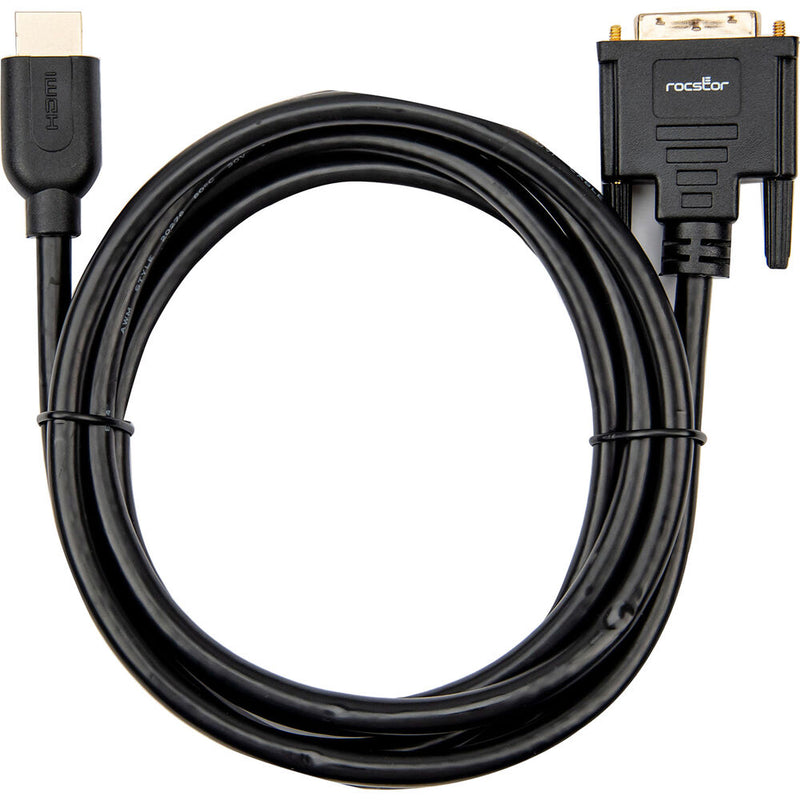 Rocstor HDMI Male to DVI-D Male Cable (6', Black)