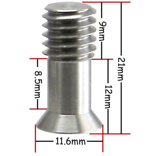 Desmond 3/8"-16 Bullet Screw, 21mm Long (5-Pack)