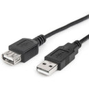 Rocstor USB-A 2.0 Male to Female Extension Cable (Black, 10')