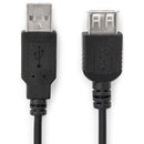 Rocstor USB-A 2.0 Male to Female Extension Cable (Black, 10')