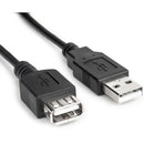 Rocstor USB-A 2.0 Male to Female Extension Cable (Black, 10')