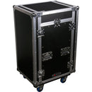 Odyssey FZ1116WDLX Flight Zone ATA DLX Combo Rack Case (Black and Chrome)