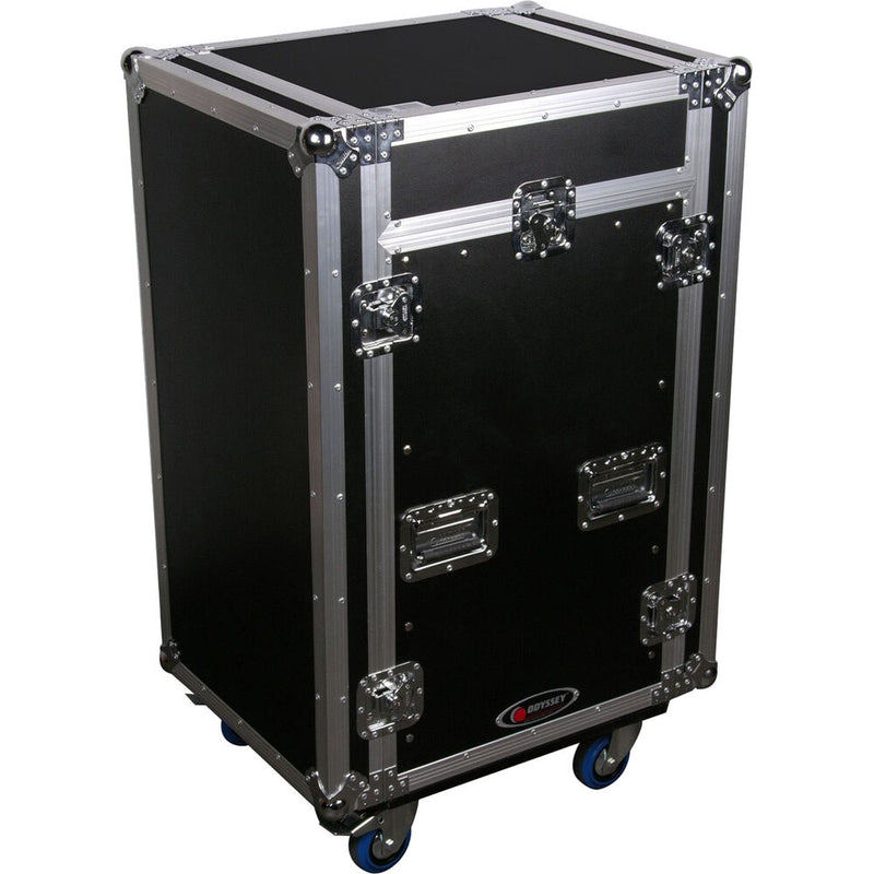 Odyssey FZ1116WDLX Flight Zone ATA DLX Combo Rack Case (Black and Chrome)