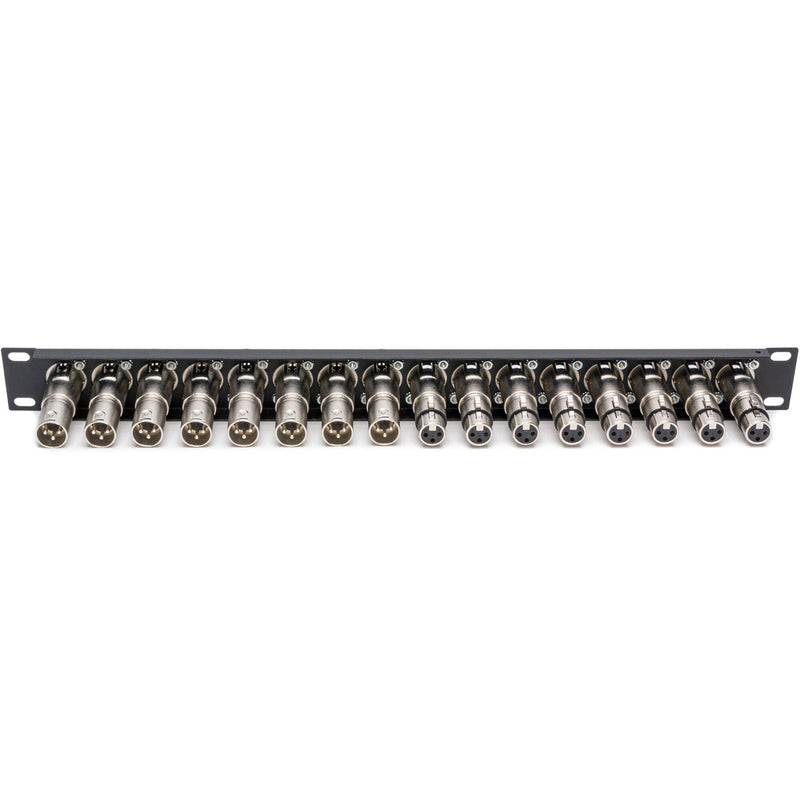 My Custom Shop XLR Feedthrough Patch Panel with 8 Male to Female XLR and 8 Female to Male XLR (1 RU)