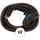 Furman ACX-25 3-Outlet Extension Cord (14 AWG, 25'. 2-Pack)