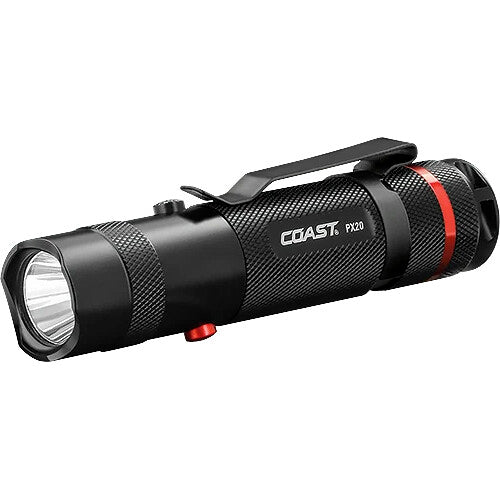 COAST PX20 Bull's-Eye Spot Beam White/Red LED Flashlight (Sporting Goods Clamshell Packaging)