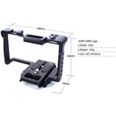 LanParte Lightweight Camera Cage with 501-Type QR Plate for Sony a6400 Camera