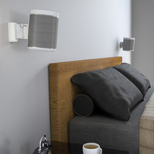 AVF Group Tilt and Turn Surround Sound Speaker Mounts (White, 2-Pack)