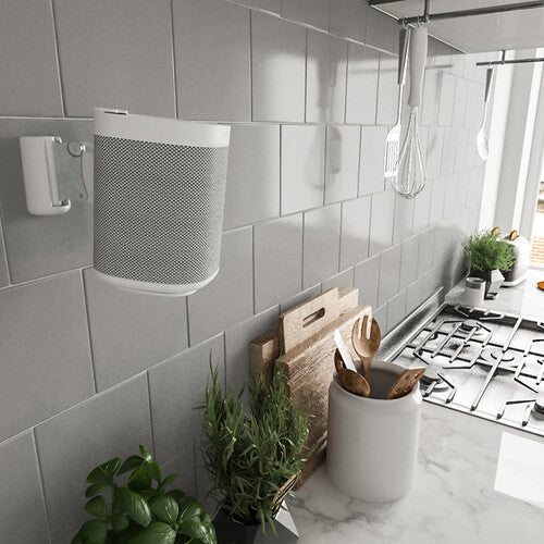 AVF Group Tilt and Turn Speaker Mounts for SONOS ONE and Play 1 (White, 2-Pack)