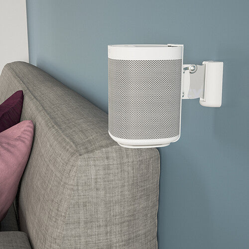 AVF Group Tilt and Turn Speaker Mounts for SONOS ONE and Play 1 (White, 2-Pack)