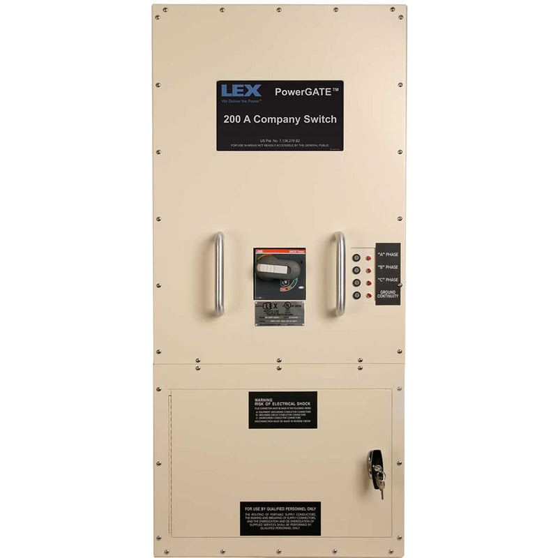 Lex Products 200A (5) Wire Cam & Direct Wire Indoor Company Switch (Tan Enclosure)