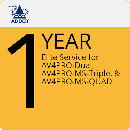Adder Elite Service for ADDERView 4 PRO DVI Multiscreen KVM Switches (1-Year)