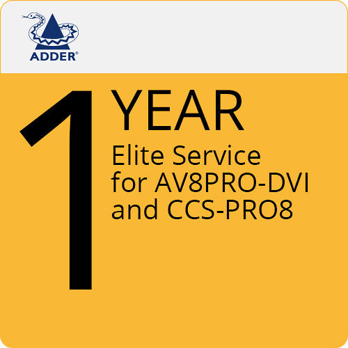 Adder Elite Service for ADDERView 8 PRO DVI & ADDER CCS-PRO8 (1-Year)