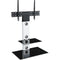 AVF Group Lesina Flat Pedestal TV Stand (Satin White with Black Glass)