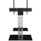 AVF Group Lesina Flat Pedestal TV Stand (Silver with Black Glass)