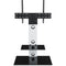 AVF Group Lesina Flat Pedestal TV Stand (Satin White with Black Glass)